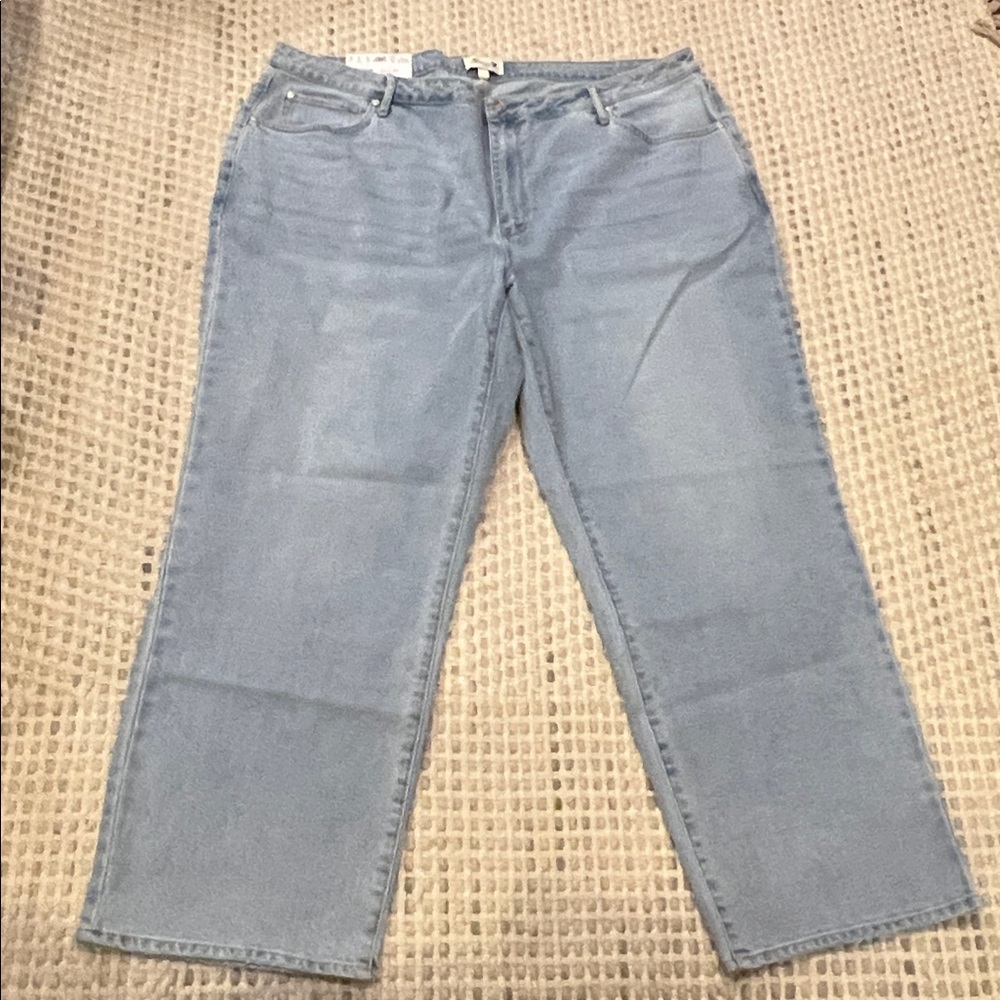 Seven7 Women's High Rise Fitted Waist Loose Fit 5 Pocket Straight Jean 22W - Picture 8 of 9